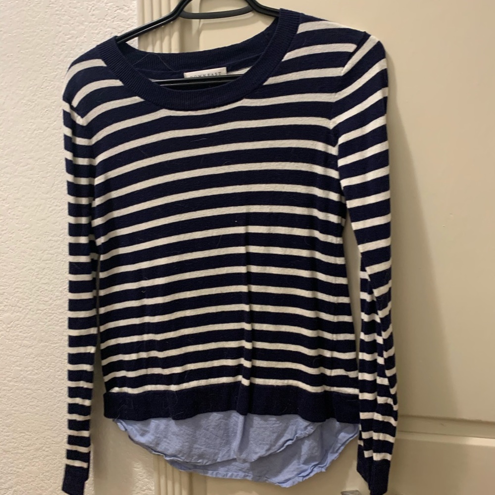 Long Sleeve Navy striped top